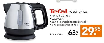 Aanbiedingen Tefal waterkoker - Tefal - Geldig van 28/07/2014 tot 06/08/2014 bij Blokker