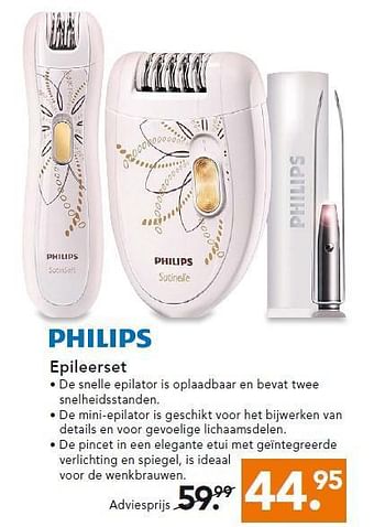 Aanbiedingen Philips epileerset - Philips - Geldig van 28/07/2014 tot 06/08/2014 bij Blokker
