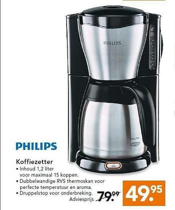 Aanbiedingen Philips koffiezetter - Philips - Geldig van 28/07/2014 tot 06/08/2014 bij Blokker