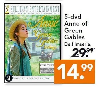 Aanbiedingen 5-dvd anne of green gables - Huismerk - Blokker - Geldig van 28/07/2014 tot 06/08/2014 bij Blokker