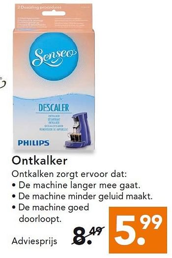 Aanbiedingen Ontkalker - Philips - Geldig van 28/07/2014 tot 06/08/2014 bij Blokker