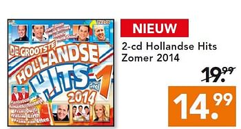 Aanbiedingen 2-cd hollandse hits zomer 2014 - Huismerk - Blokker - Geldig van 28/07/2014 tot 06/08/2014 bij Blokker