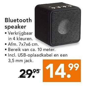 Aanbiedingen Bluetooth speaker - Huismerk - Blokker - Geldig van 28/07/2014 tot 06/08/2014 bij Blokker