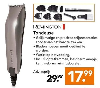 Aanbiedingen Remington tondeuse - Remington - Geldig van 28/07/2014 tot 06/08/2014 bij Blokker