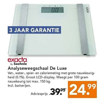 Aanbiedingen Analyseweegschaal de luxe - Exacta - Geldig van 28/07/2014 tot 06/08/2014 bij Blokker