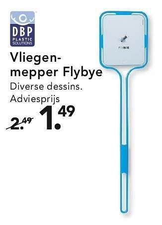 Aanbiedingen Vliegenmepper flybye - DBP - Geldig van 28/07/2014 tot 06/08/2014 bij Blokker