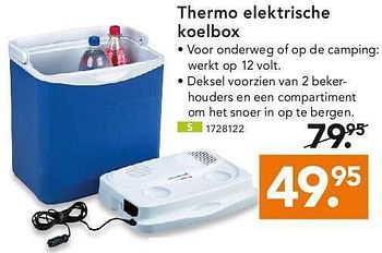 Aanbiedingen Thermo elektrische koelbox - Huismerk - Blokker - Geldig van 28/07/2014 tot 06/08/2014 bij Blokker