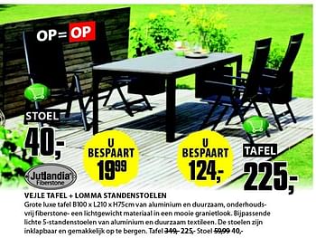 Aanbiedingen Vejle tafel + lomma standenstoelen - Jutlandia - Geldig van 28/07/2014 tot 10/08/2014 bij Jysk