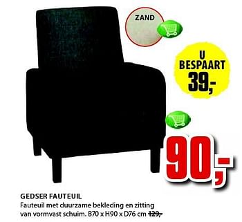 Aanbiedingen Gedser fauteuil - Huismerk - Jysk - Geldig van 28/07/2014 tot 10/08/2014 bij Jysk