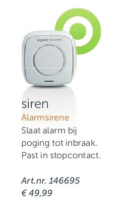 Aanbiedingen Siren alarmsirene - Huismerk - Kijkshop - Geldig van 28/07/2014 tot 10/08/2014 bij Kijkshop
