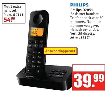 Aanbiedingen Philips d2051 - Philips - Geldig van 28/07/2014 tot 10/08/2014 bij Kijkshop