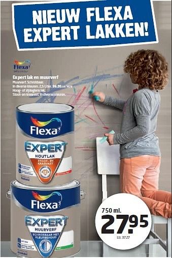 Aanbiedingen Expert lak en muurverf - Flexa - Geldig van 28/07/2014 tot 10/08/2014 bij Formido