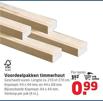 Aanbiedingen Voordeelpakken timmerhout - Huismerk - Formido - Geldig van 28/07/2014 tot 10/08/2014 bij Formido
