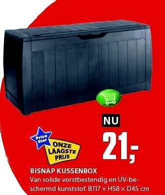 Aanbiedingen Bisnap kussenbox - Huismerk - Jysk - Geldig van 28/07/2014 tot 10/08/2014 bij Jysk