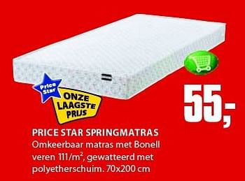 Aanbiedingen Price star springmatras - Huismerk - Jysk - Geldig van 28/07/2014 tot 10/08/2014 bij Jysk