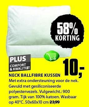 Aanbiedingen Neck ballfibre kussen - Huismerk - Jysk - Geldig van 28/07/2014 tot 10/08/2014 bij Jysk
