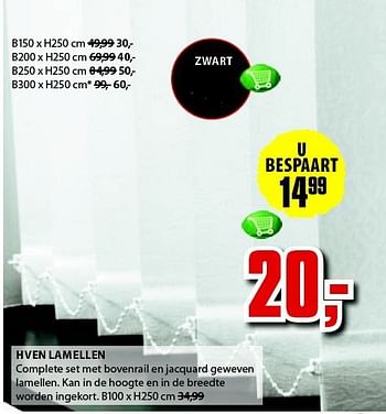 Aanbiedingen Hven lamellen - Huismerk - Jysk - Geldig van 28/07/2014 tot 10/08/2014 bij Jysk