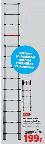 Aanbiedingen Altrex professionele telescoopladder xl-480 - Altrex - Geldig van 28/07/2014 tot 10/08/2014 bij Formido