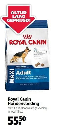 Aanbiedingen Royal canin hondenvoeding - Royal Canin - Geldig van 28/07/2014 tot 10/08/2014 bij Boerenbond