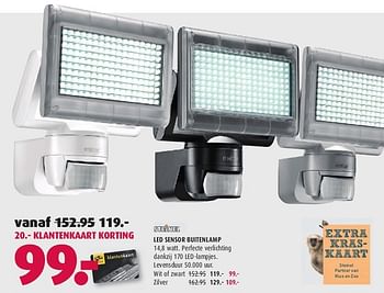 Aanbiedingen Led sensor buitenlamp - Steinel - Geldig van 28/07/2014 tot 10/08/2014 bij Hubo