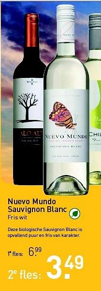 Aanbiedingen Nuevo mundo sauvignon blanc - Witte wijnen - Geldig van 28/07/2014 tot 17/08/2014 bij Gall & Gall