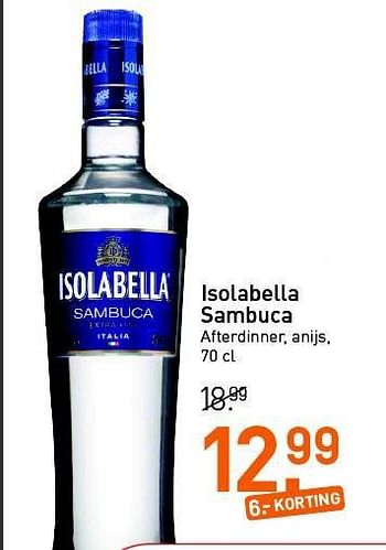 Aanbiedingen Isolabella sambuca - Isolabella - Geldig van 28/07/2014 tot 17/08/2014 bij Gall & Gall