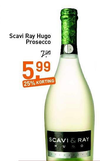 Aanbiedingen Scavi ray hugo prosecco - Schuimwijnen - Geldig van 28/07/2014 tot 17/08/2014 bij Gall & Gall