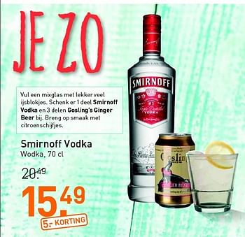 Aanbiedingen Smirnoff vodka - Smirnoff - Geldig van 28/07/2014 tot 17/08/2014 bij Gall & Gall
