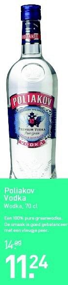 Aanbiedingen Poliakov vodka - poliakov - Geldig van 28/07/2014 tot 17/08/2014 bij Gall & Gall
