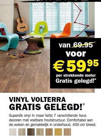 Aanbiedingen Vinyl volterra gratis gelegd - Huismerk - Roobol - Geldig van 28/07/2014 tot 17/08/2014 bij Roobol