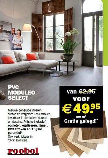 Aanbiedingen Pvc moduleo select - Huismerk - Roobol - Geldig van 28/07/2014 tot 17/08/2014 bij Roobol