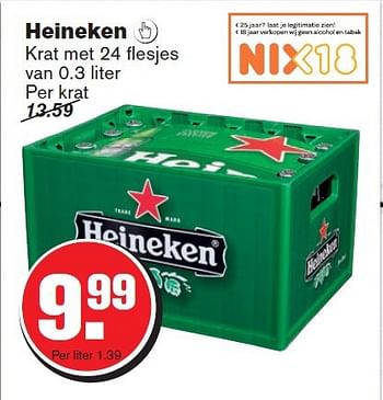 Aanbiedingen Heineken - Heineken - Geldig van 30/07/2014 tot 05/08/2014 bij Hoogvliet