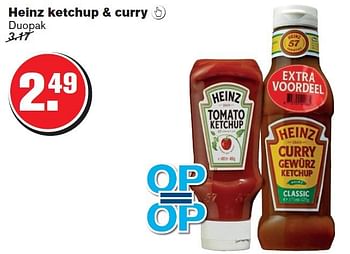 Aanbiedingen Heinz ketchup + curry - Heinz - Geldig van 30/07/2014 tot 05/08/2014 bij Hoogvliet