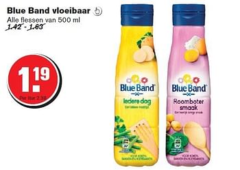 Aanbiedingen Blue band vloeibaar - Blue Band - Geldig van 30/07/2014 tot 05/08/2014 bij Hoogvliet