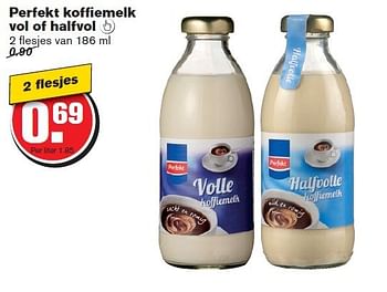 Aanbiedingen Perfekt koffiemelk vol of halfvol - Perfekt - Geldig van 30/07/2014 tot 05/08/2014 bij Hoogvliet