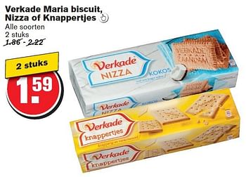 Aanbiedingen Verkade maria biscuit, nizza of knappertjes - Verkade - Geldig van 30/07/2014 tot 05/08/2014 bij Hoogvliet