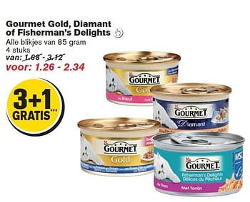 Aanbiedingen Gourmet gold, diamant of fisherman`s delights - Gourmet - Geldig van 30/07/2014 tot 05/08/2014 bij Hoogvliet