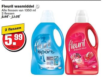 Aanbiedingen Fleuril wasmiddel - Fleuril - Geldig van 30/07/2014 tot 05/08/2014 bij Hoogvliet