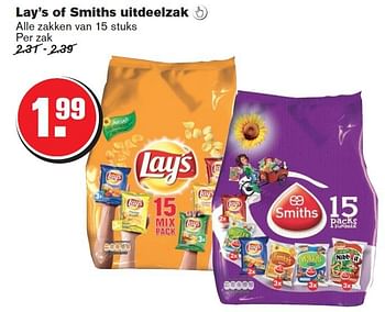 Aanbiedingen Lay`s of smiths uitdeelzak - Lay's - Geldig van 30/07/2014 tot 05/08/2014 bij Hoogvliet