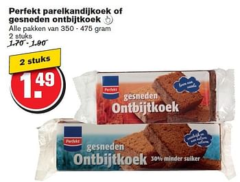 Aanbiedingen Perfekt parelkandijkoek of gesneden ontbijtkoek - Perfekt - Geldig van 30/07/2014 tot 05/08/2014 bij Hoogvliet