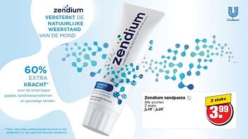 Aanbiedingen Zendium tandpasta - Zendium - Geldig van 30/07/2014 tot 05/08/2014 bij Hoogvliet