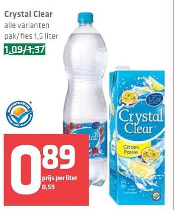 Aanbiedingen Crystal clear - Crystal Clear - Geldig van 31/07/2014 tot 06/08/2014 bij Spar