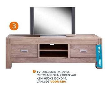 Aanbiedingen Tv-dressoir parano - Huismerk - INhouse - Geldig van 01/08/2014 tot 07/08/2014 bij INhouse