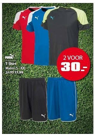 Aanbiedingen T-shirt maten s - xxl - Puma - Geldig van 01/08/2014 tot 15/08/2014 bij Aktiesport