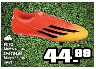 Aanbiedingen F5 fg maten 40 - 46 - Adidas - Geldig van 01/08/2014 tot 15/08/2014 bij Aktiesport