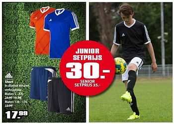 Aanbiedingen Short in diverse kleuren verkrijgbaar maten s - xxl - Adidas - Geldig van 01/08/2014 tot 15/08/2014 bij Aktiesport