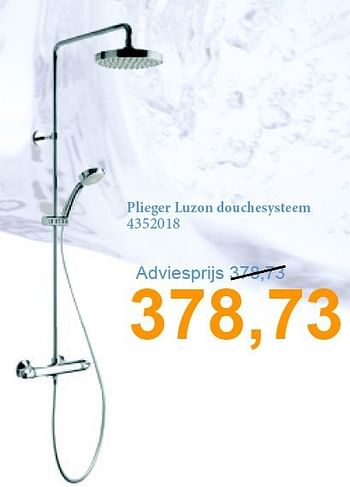Aanbiedingen Plieger luzon douchesysteem - Plieger - Geldig van 01/08/2014 tot 31/08/2014 bij Sanitairwinkel