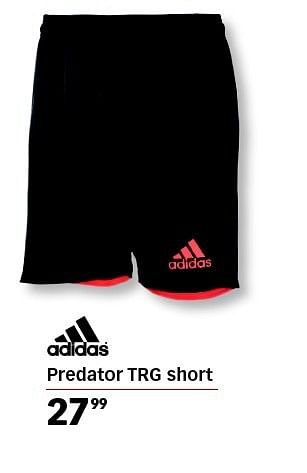 Aanbiedingen Predator trg short - Adidas - Geldig van 01/08/2014 tot 24/08/2014 bij Sport 2000