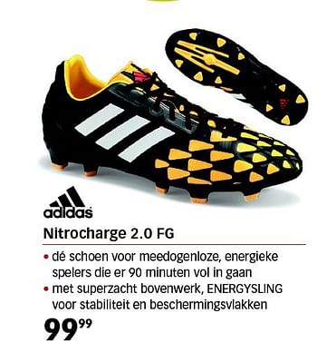 Aanbiedingen Nitrocharge 2.0 fg - Adidas - Geldig van 01/08/2014 tot 24/08/2014 bij Sport 2000