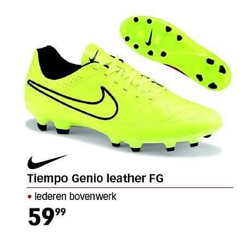 Aanbiedingen Tiempo genio leather fg - NIKE - Geldig van 01/08/2014 tot 24/08/2014 bij Sport 2000